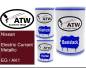 Preview: Nissan, Electric Currant Metallic, EG / AK1: 500ml Lackdose + 500ml Klarlack + 250ml Härter - Set, von ATW Autoteile West.